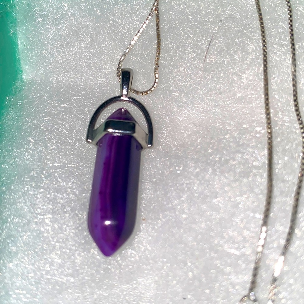 Amethyst Swirl Sterling Silver Necklace